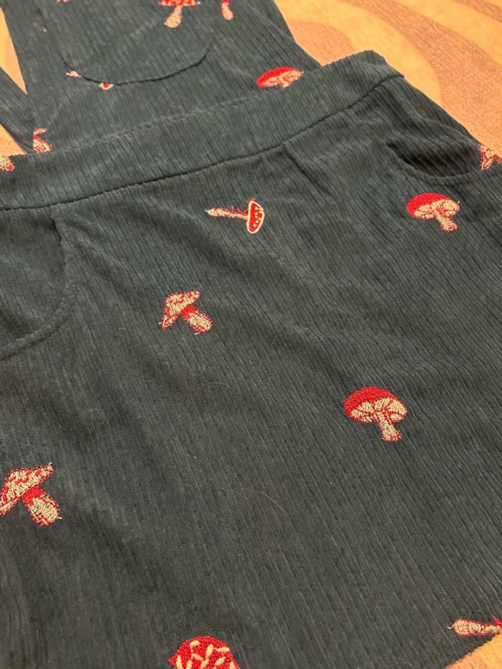 Corduroy Mushroom Overall Dress - Picture 4 of 6